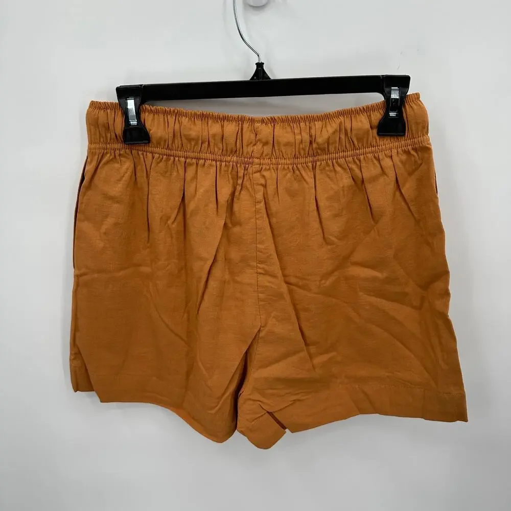 EVEREVE Shane Brown Tie Waist Cotton Short // XS
